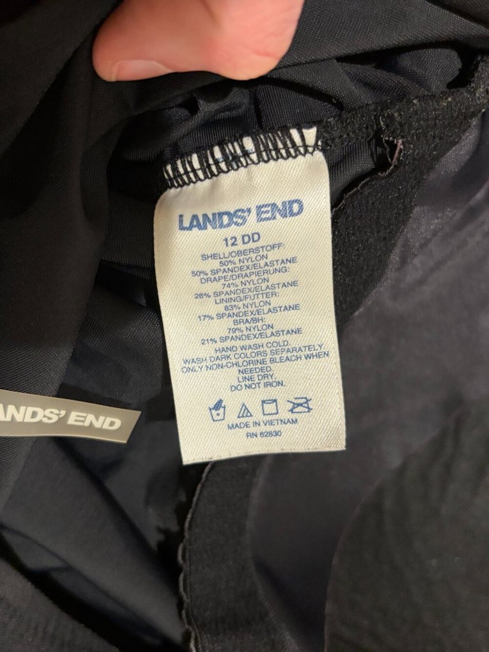 Lands End DD-Cup SlenderSuit Wrap One Piece Swimsuit - Picture 13 of 14